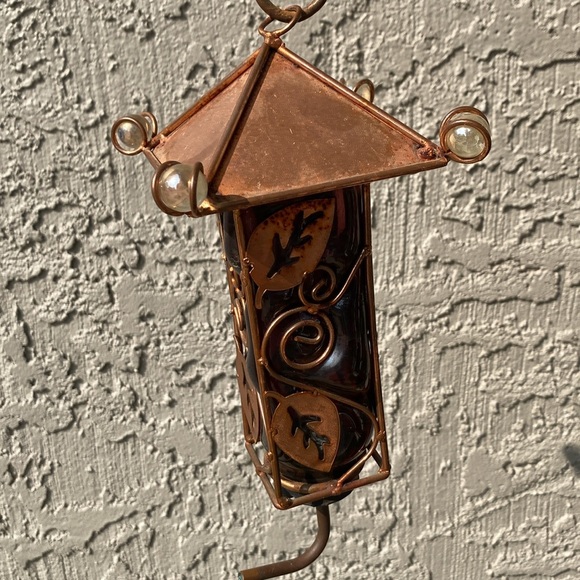 Copper Hummingbird Feeder - Picture 3 of 10